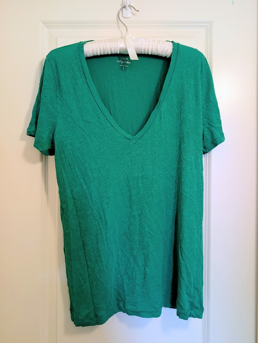 J. Crew Green Vintage Cotton Tee Shirt, So Soft!